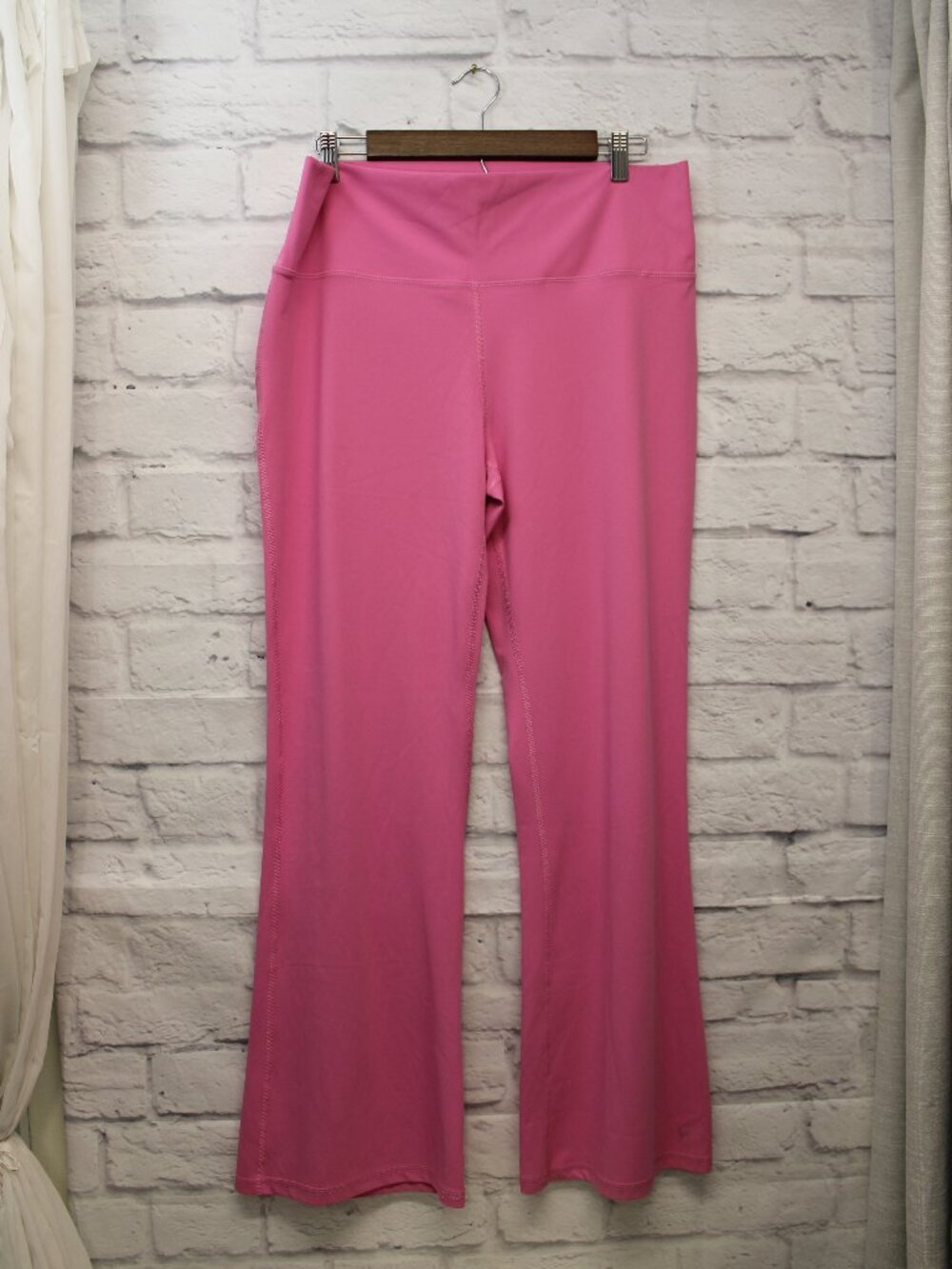 Avia Plus XXL Pink Balloon Pull On High Rise Flare Leggings Summer Casual Active